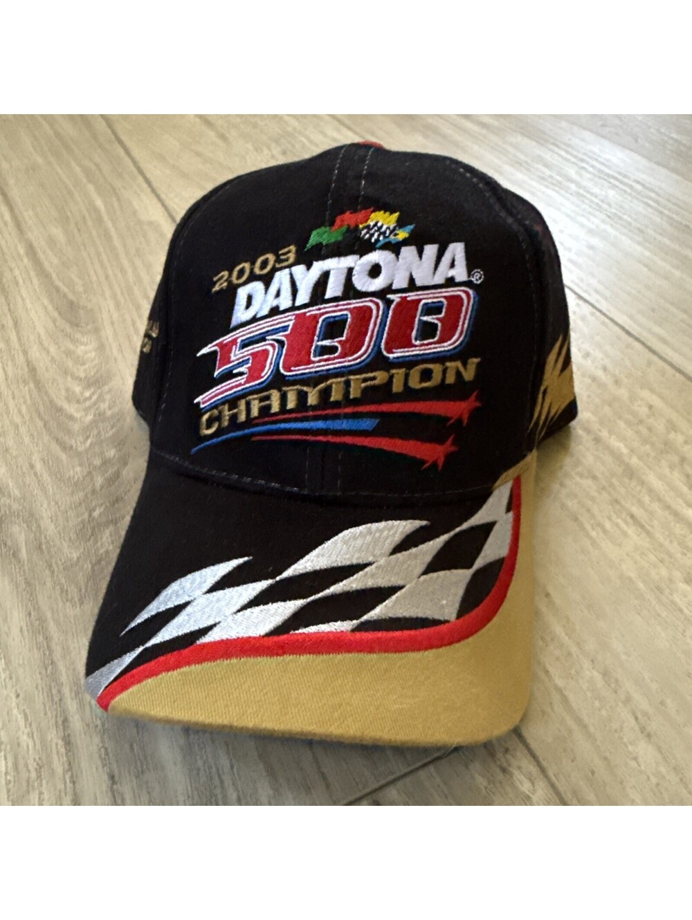 Vintage 2003 Daytona 500 Champion NASCAR Victory Lane Hat Black Adjustable
